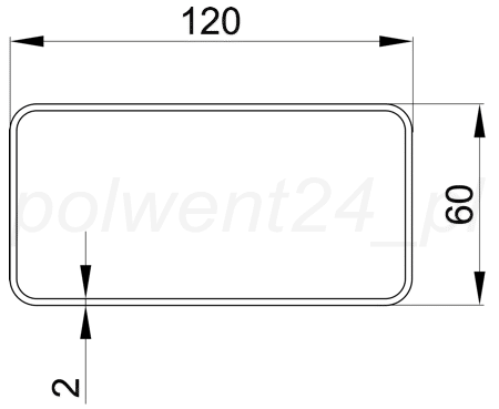 Vents - System 120x60 mm - kształtki pcv