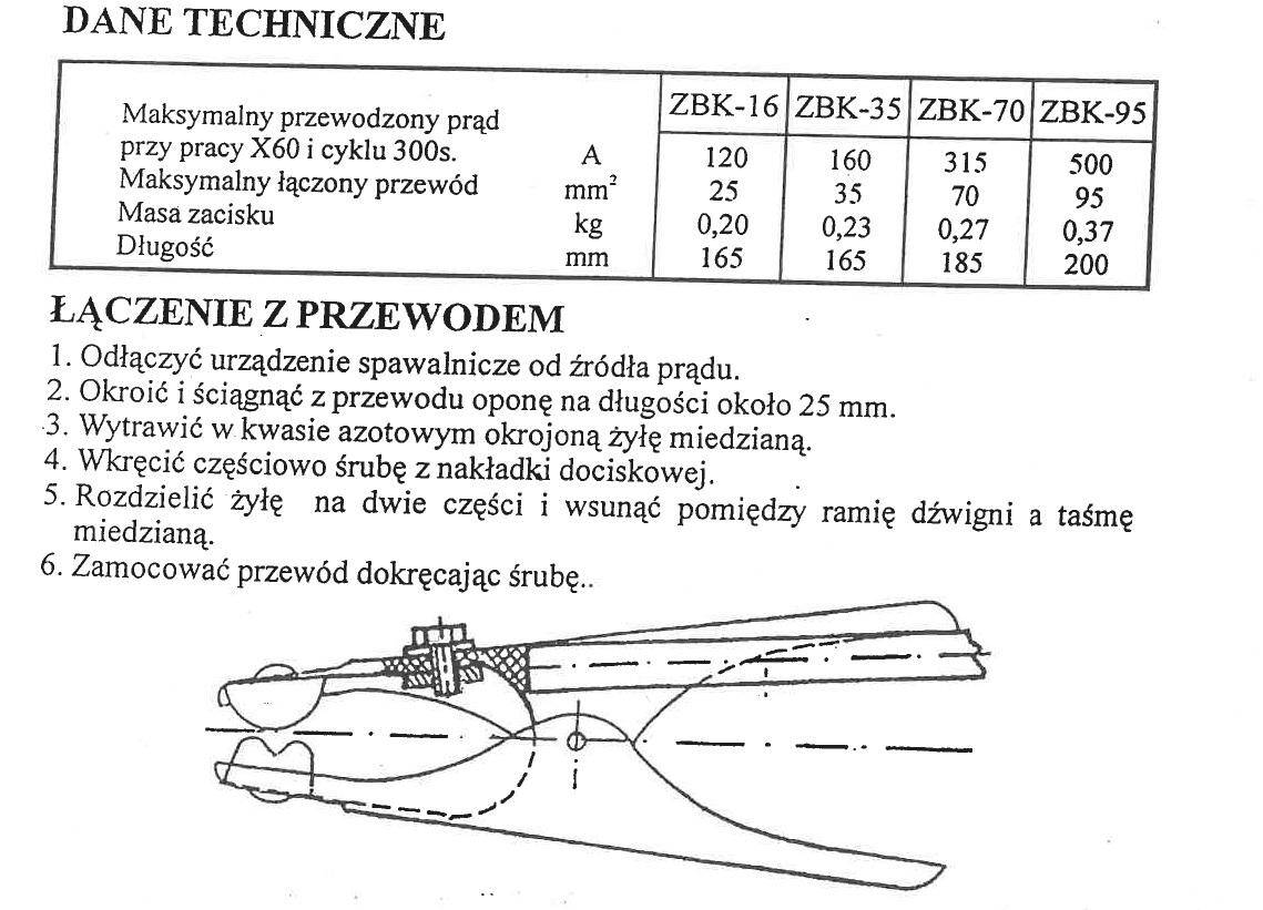 Zacisk kleszczowy ZBK-70 (Zdjęcie 2)