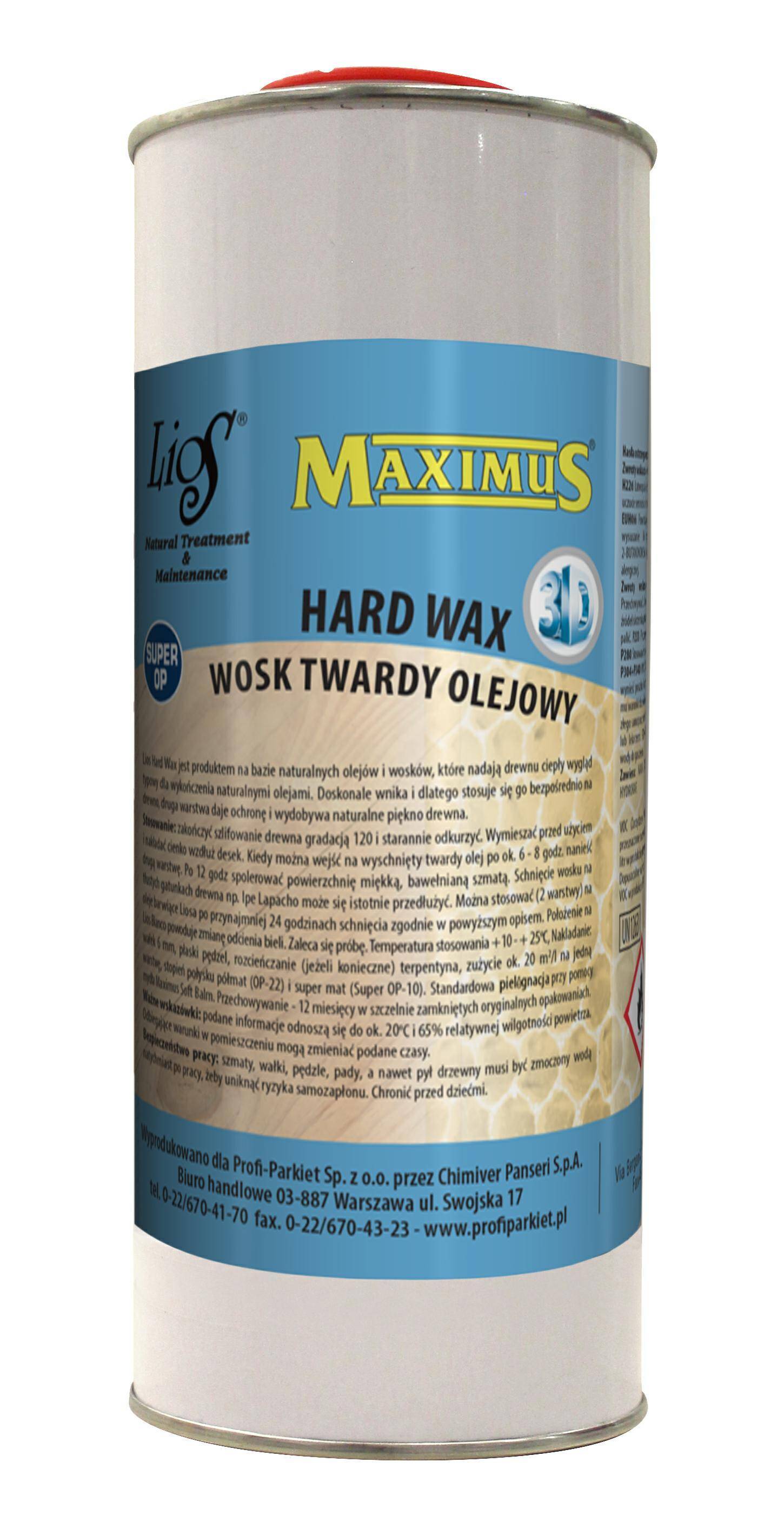 Maximus Lios HARD WAX  3D OP. (1L)