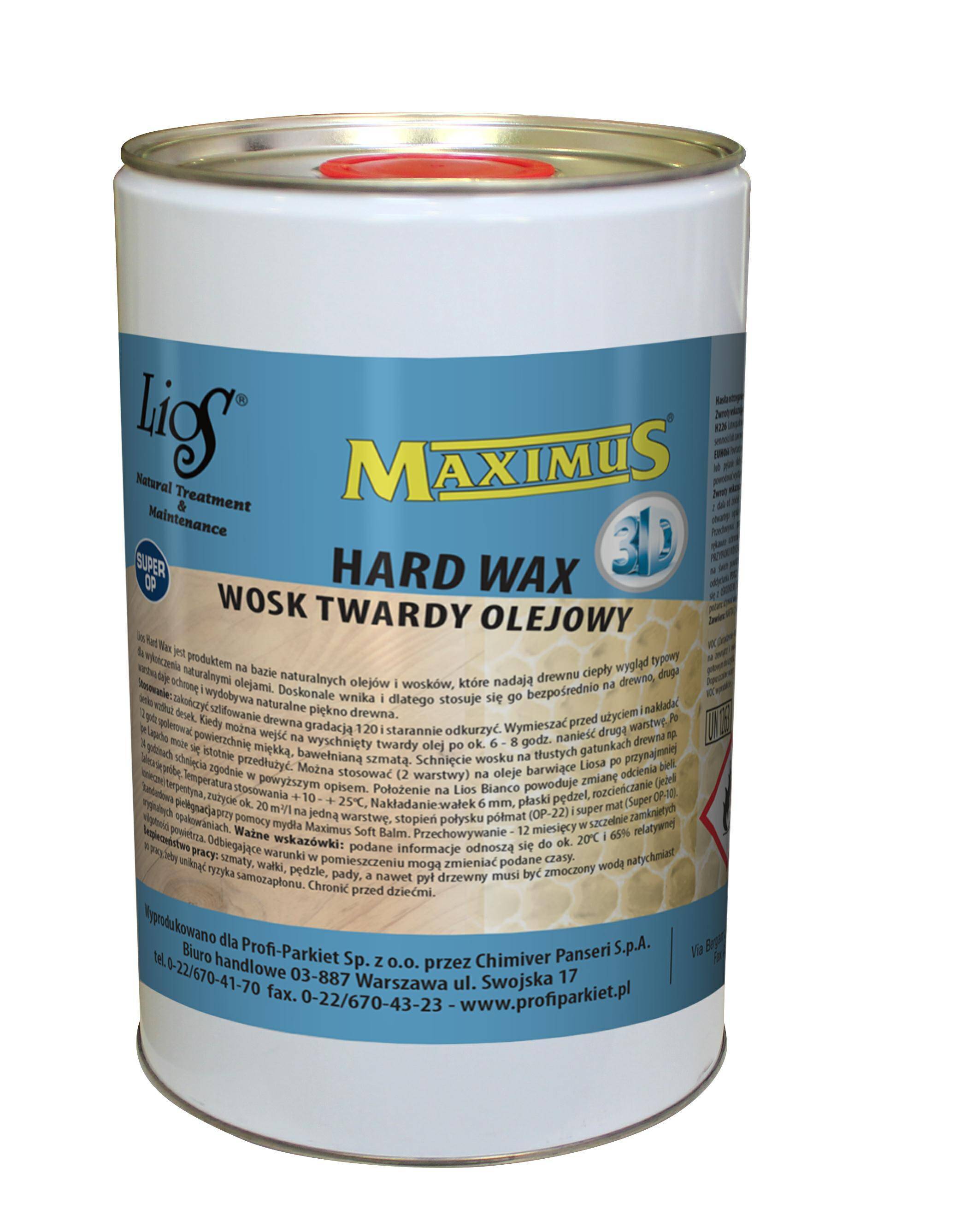 Maximus Lios HARD WAX 3D OP. (5L)