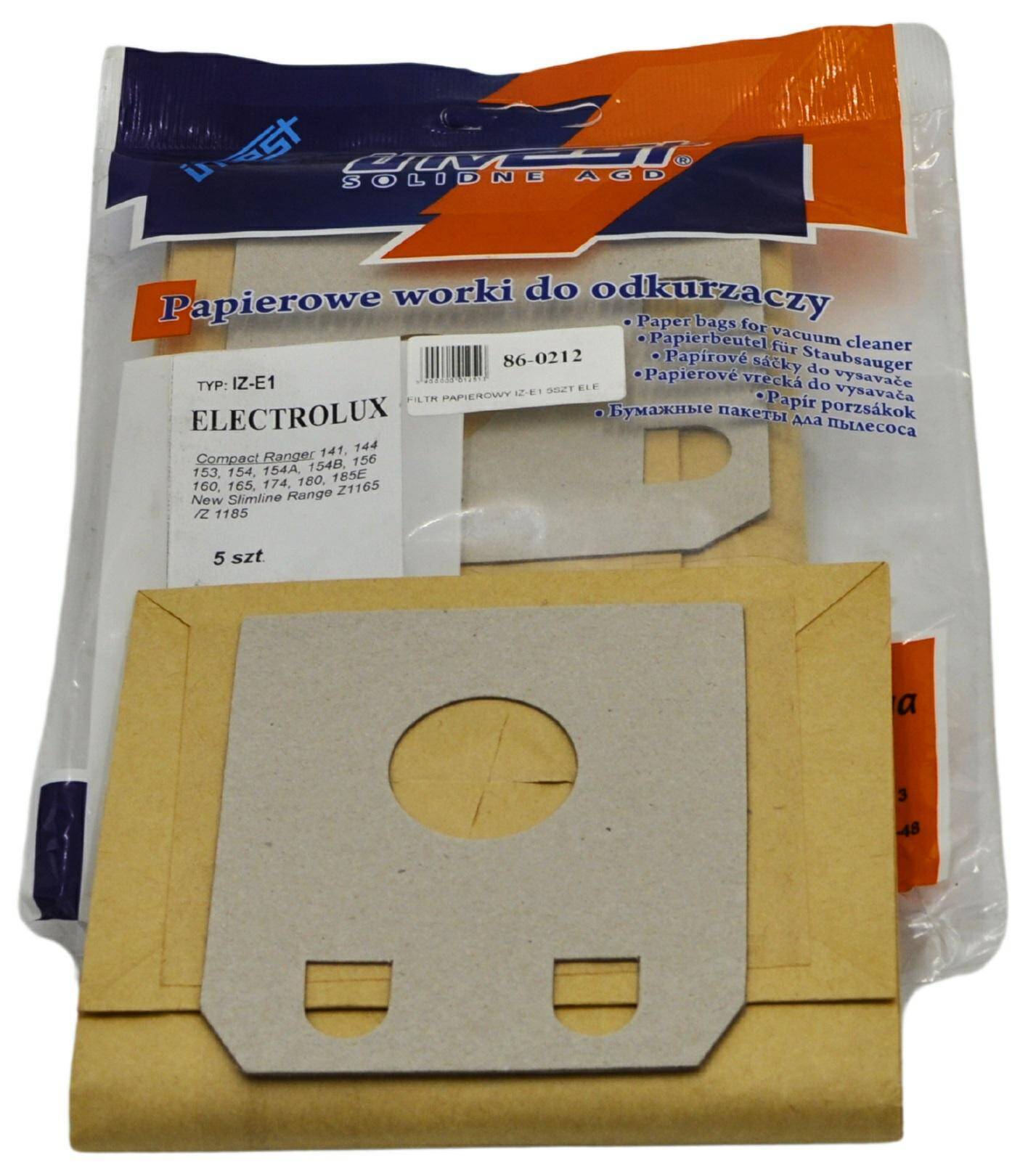 FILTR PAPIEROWY IZ-E1 5SZT ELECTROLUX