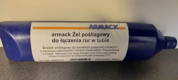 Żel poślizgowy do łączenia rur ARMACK