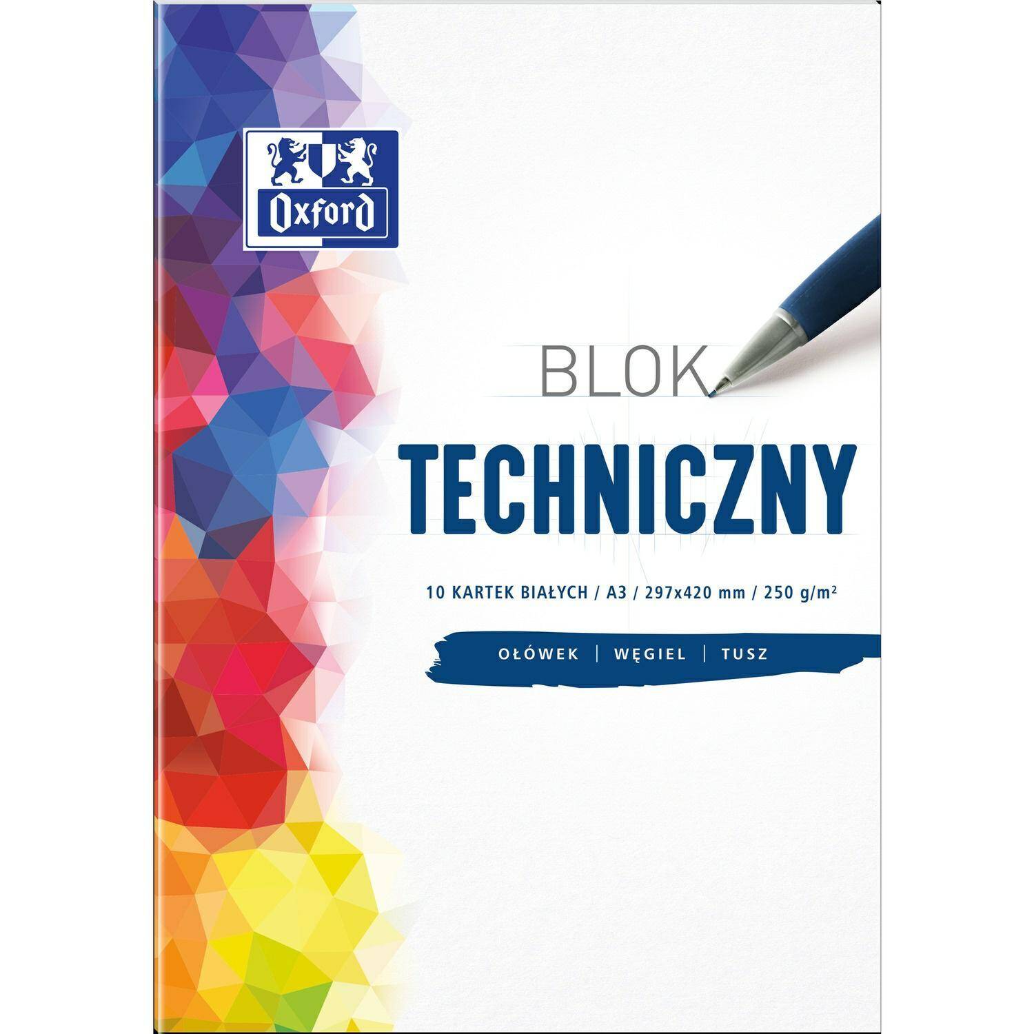 OXFORD Blok techniczny A4 10k 250g