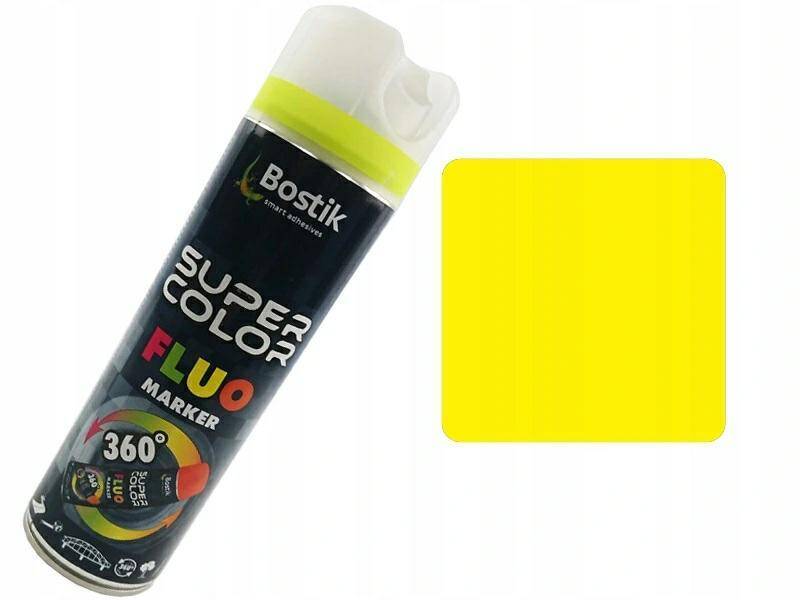 BOSTIK Spray SUPER COLOR żółty 500ml (Zdjęcie 1)