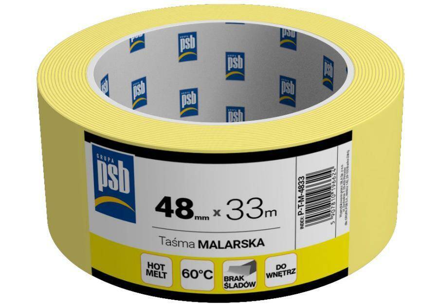 PSB Taśma malarska żółta 48mm/33m