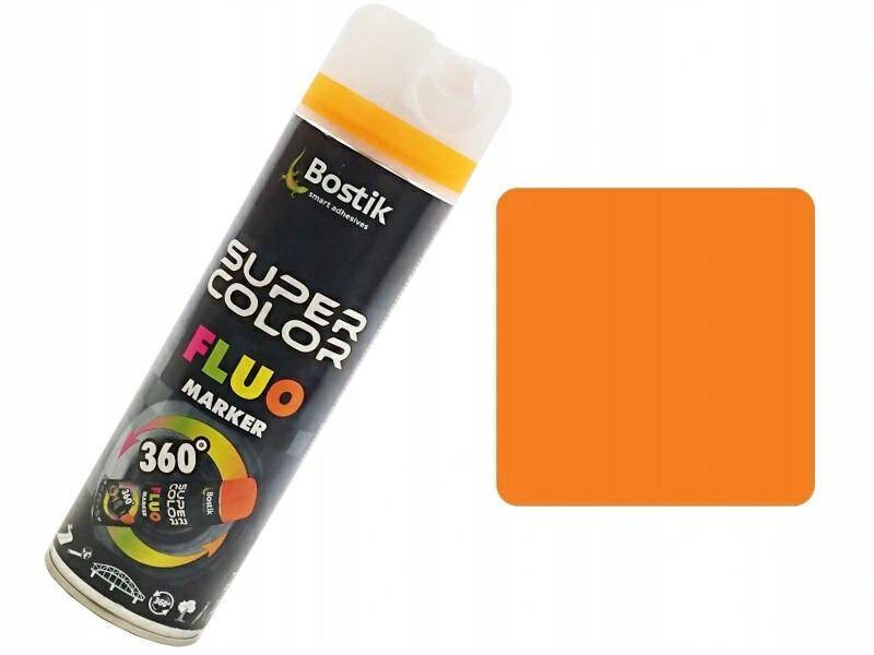 BOSTIK Spray SUPER COLOR pomarańcz 500ml (Zdjęcie 1)