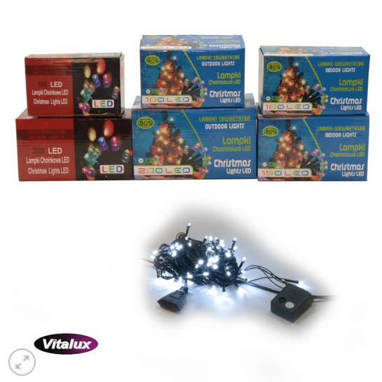 Lampki oświetlenie choinkowe 100LED+G