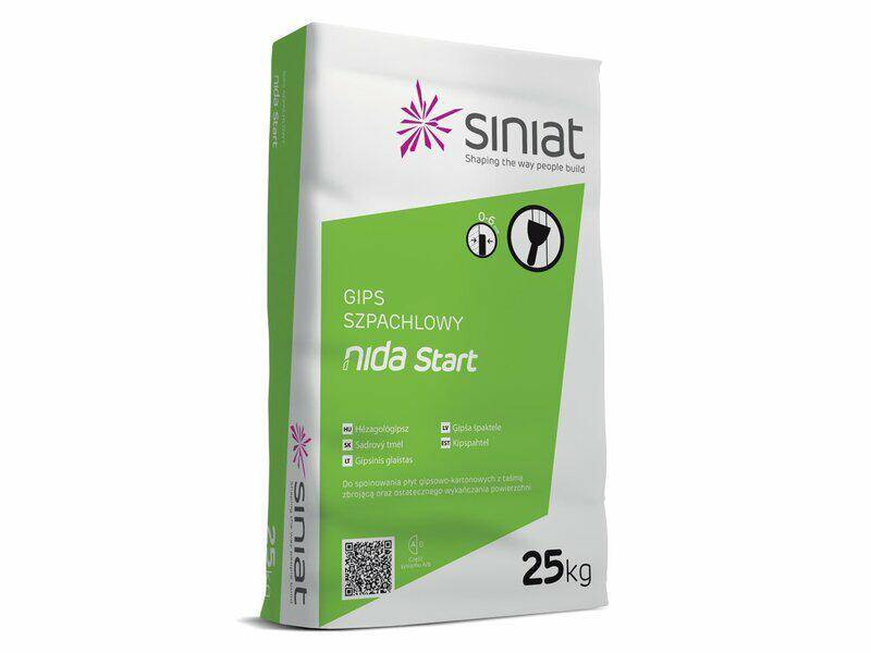 SINIAT NIDA Gips szpachlowy START 25kg