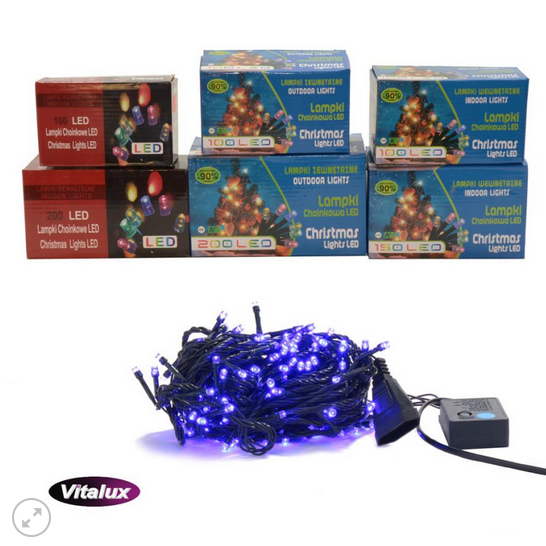 Lampki oświetlenie choinkowe 100LED+G