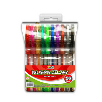 Długopis żelowy brokatowy 10 kolorów