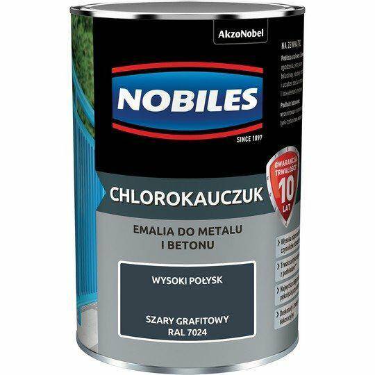 NOBILES Farba chlorokauczuk RAL7024 0,9L