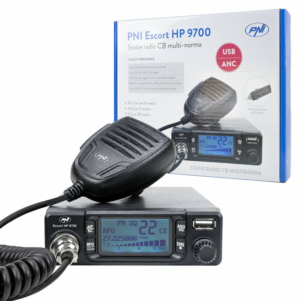 Radio Cb Pni Hp9700 Escort USB, ANC, ASQ