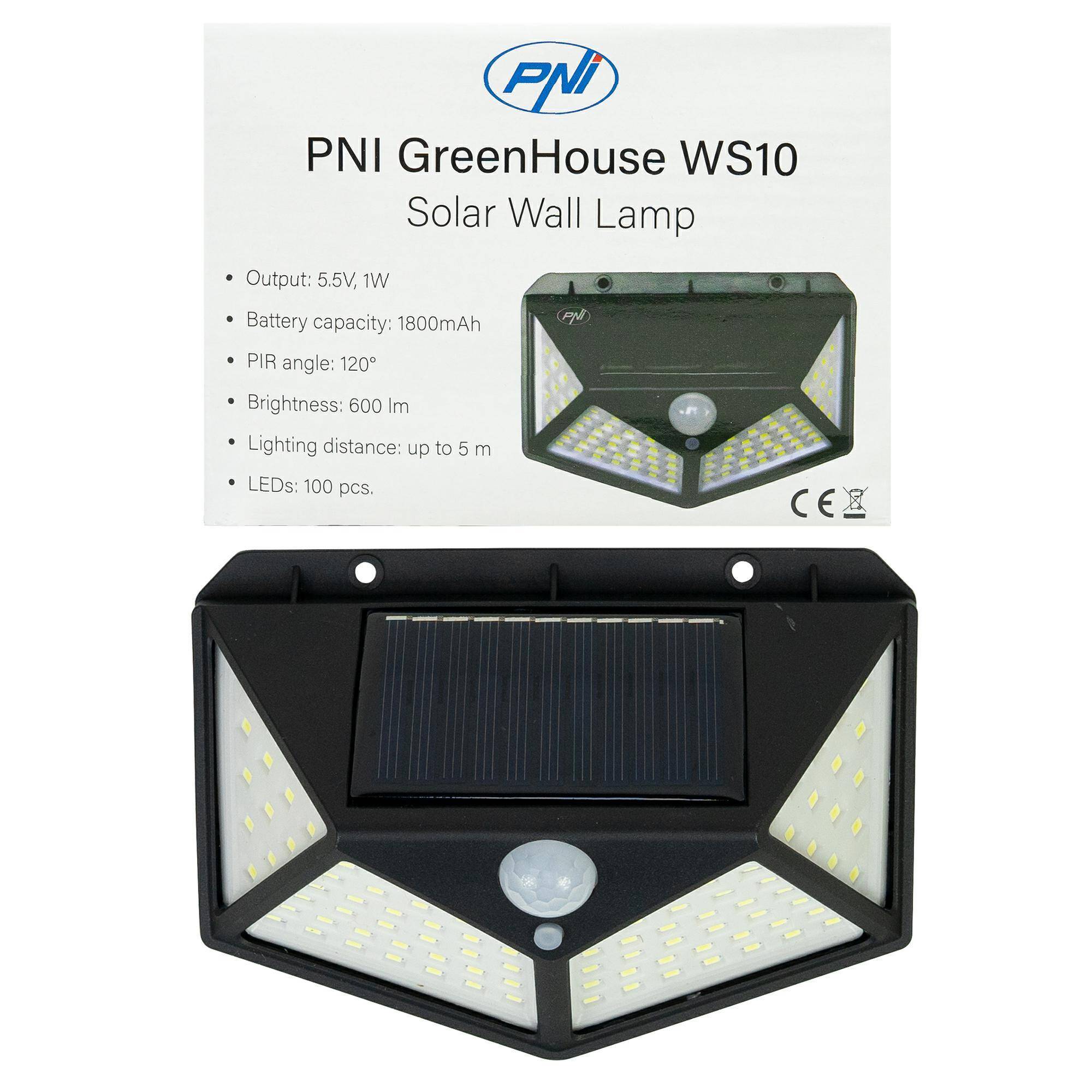 Lampa solarna LED PNI GreenHouse WS10,