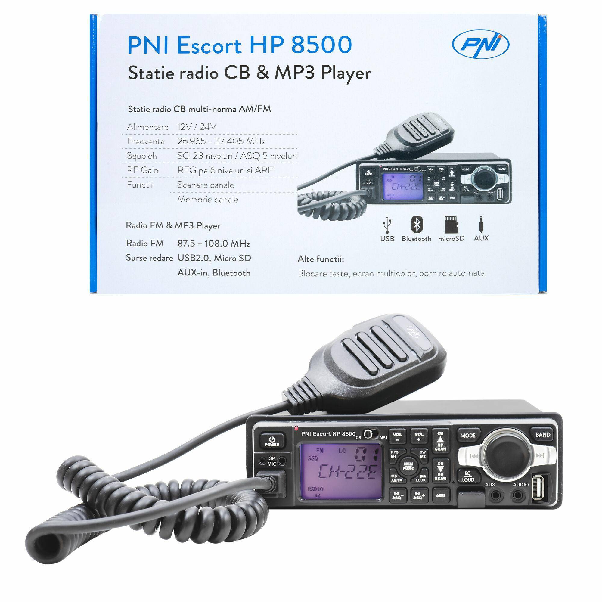 Radio Cb Pni8500 +odtwarzacz MP3