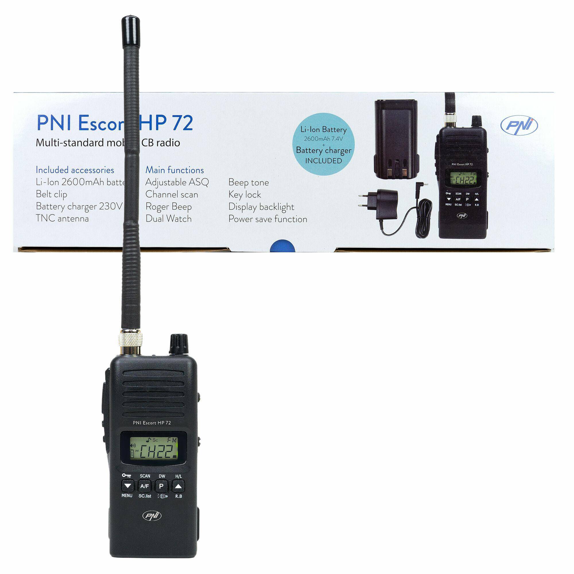 CB radio ręczne Pni HP72 4 W, AM-FM