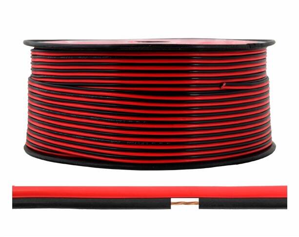 Kabel Głośnikowy 2X0,35 Cca black-red