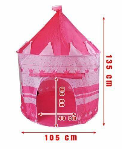 Namiot Domek Dla Dzieci Różowy  okna
