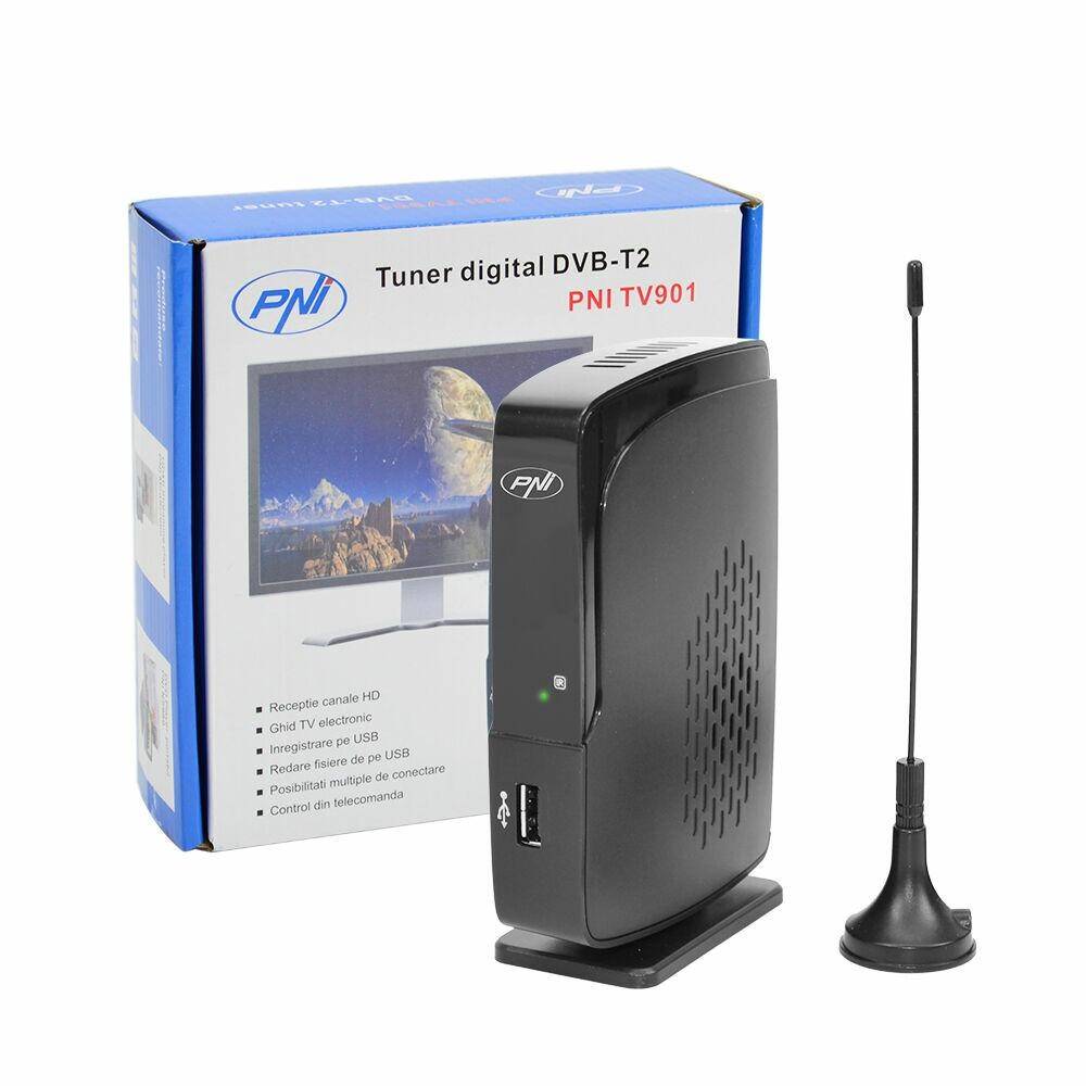Tuner cyfrowy DVB-T2 PNI TV901 z anteną