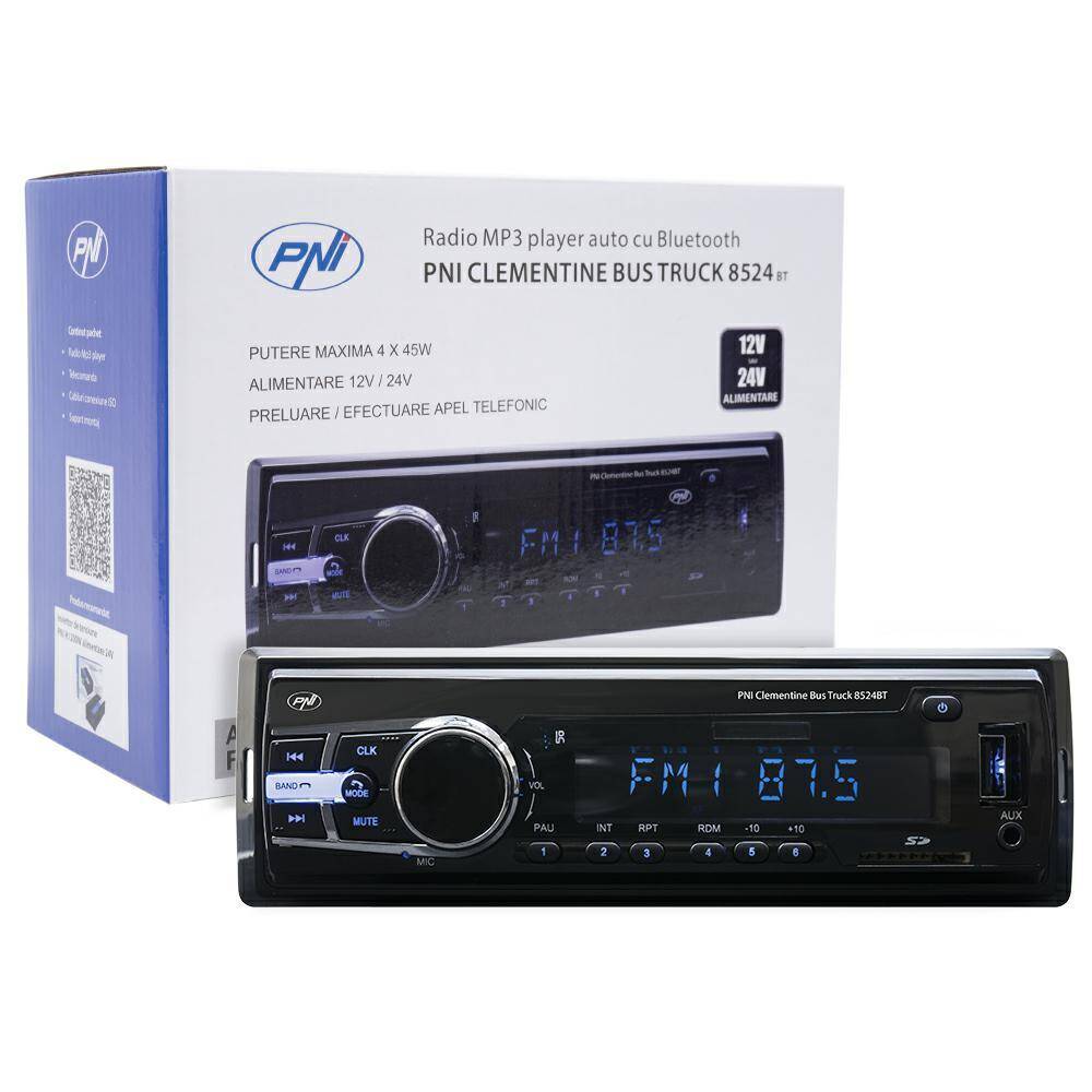 Radio Samochodowe Pni 8524Bt 12/24V