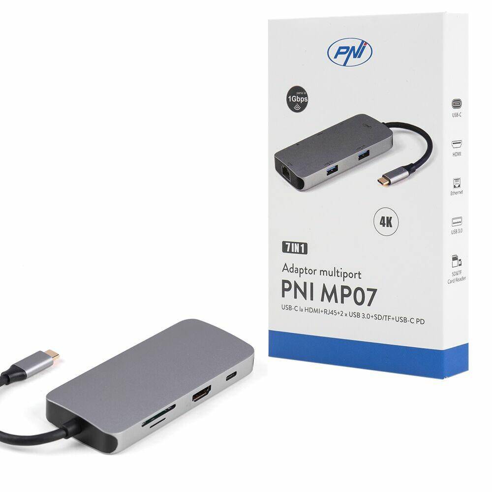 PNI-MP07 Wieloportowy czytnik+  HUB USB