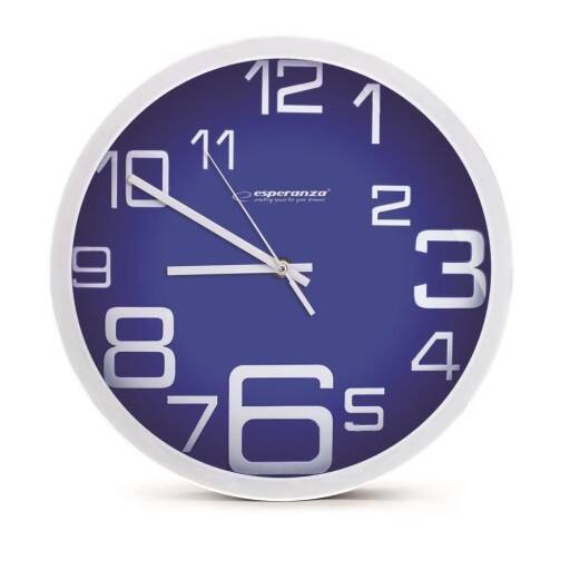 Zegar Ścienny Esperanza Milan Niebieski