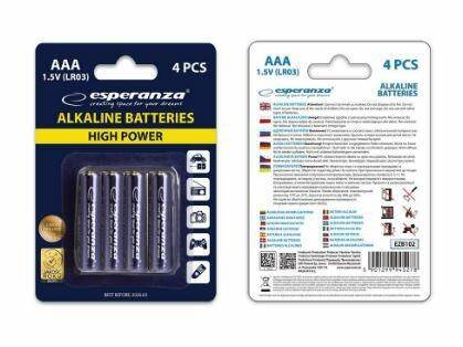 Bateria Alkaliczna Esperanza Lr03 Aaa 4s