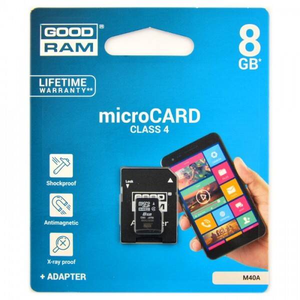 Karta Micro-Sd Hc 8Gb+Adapter Sd Goodram