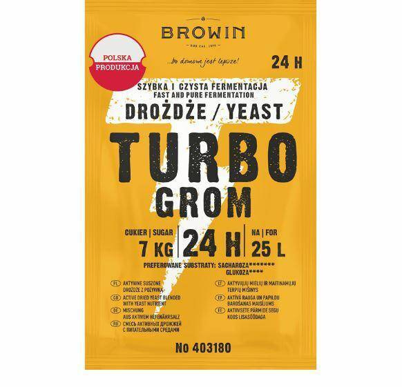 Drożdże gorzelnicze Turbo Browin 24h180g