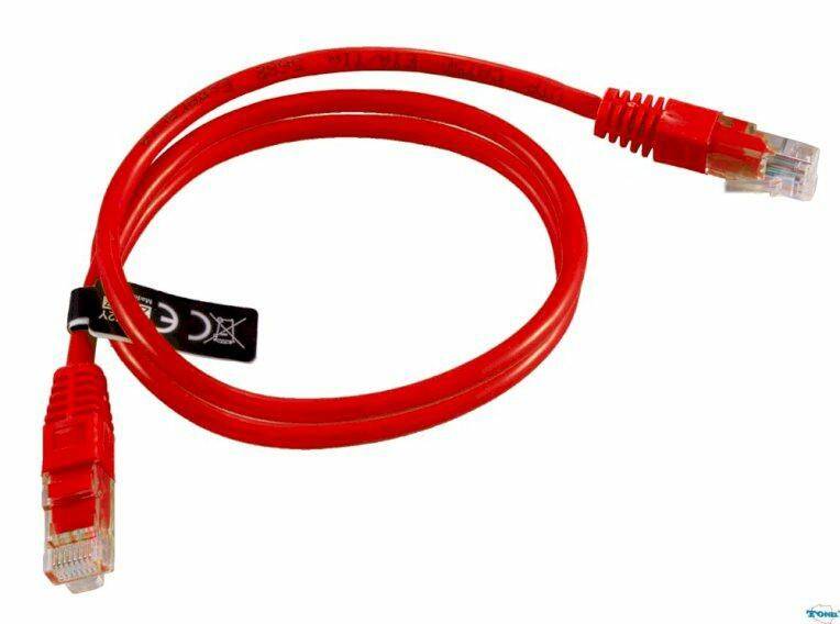 Kabel Utp Cat 5E Patchcord 0.5M czerwony