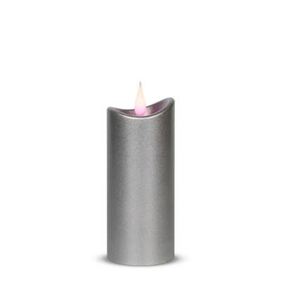 Świeca Led Woskowana 12 cm Srebrny