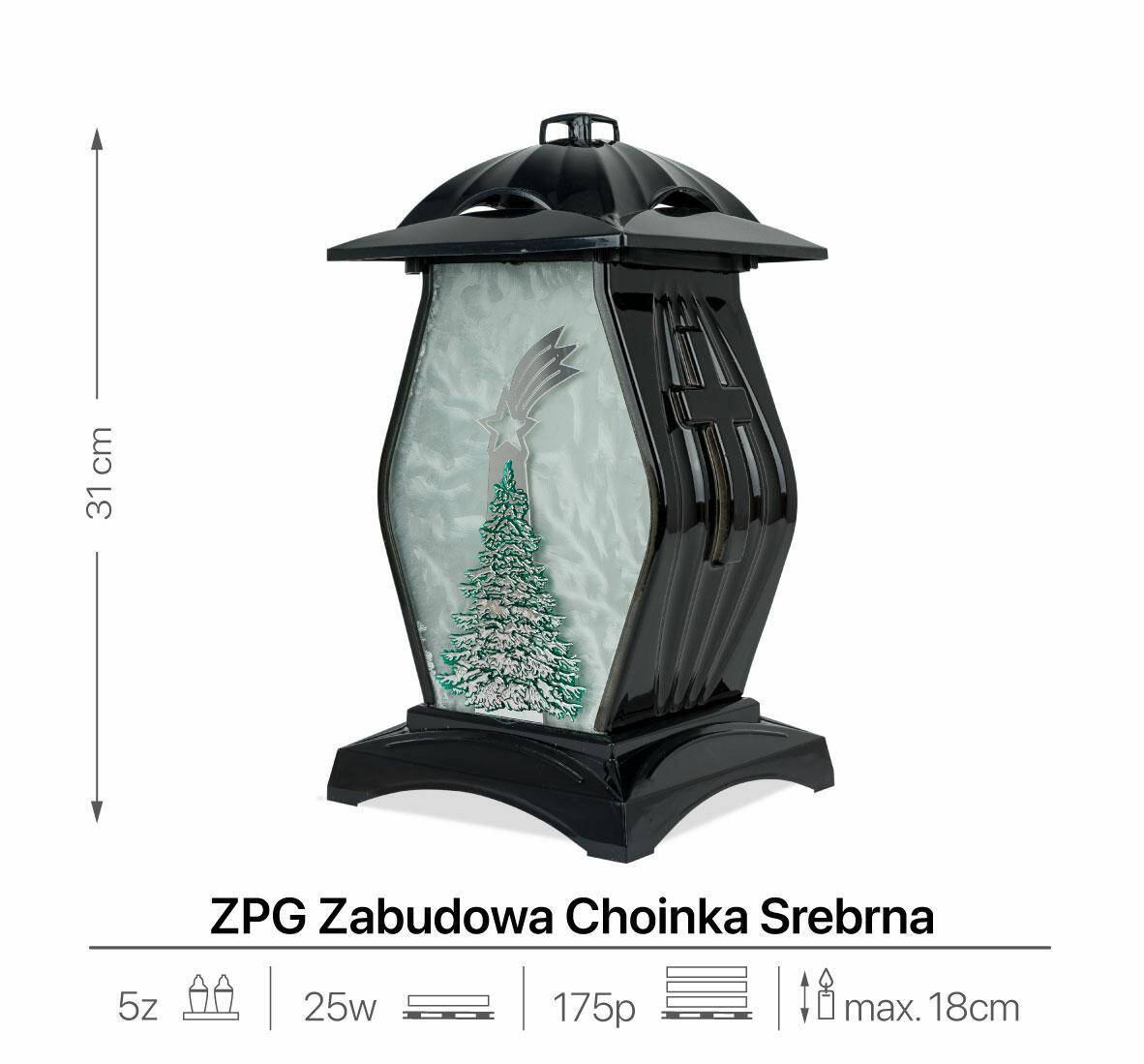 Znicz Kapliczka Choinka 31 cm ZPG Z