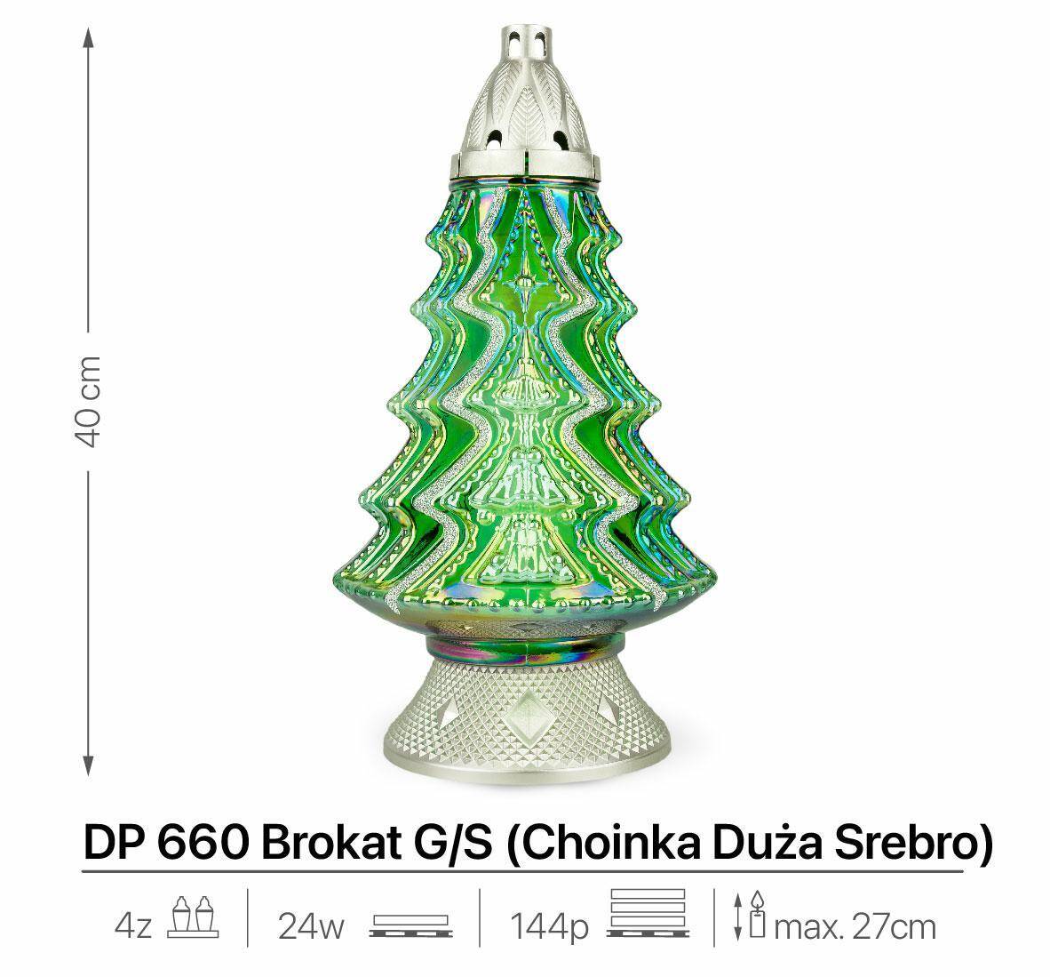 Znicz Choinka Duża DP660 Zielony 40 cm (Zdjęcie 2)