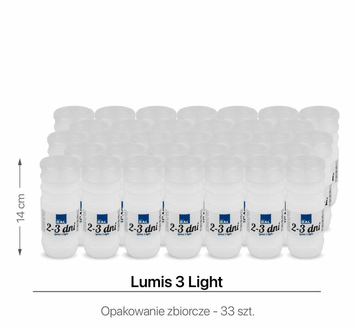 Wkłady do zniczy Lumis 3 Light 14 cm (Zdjęcie 1)