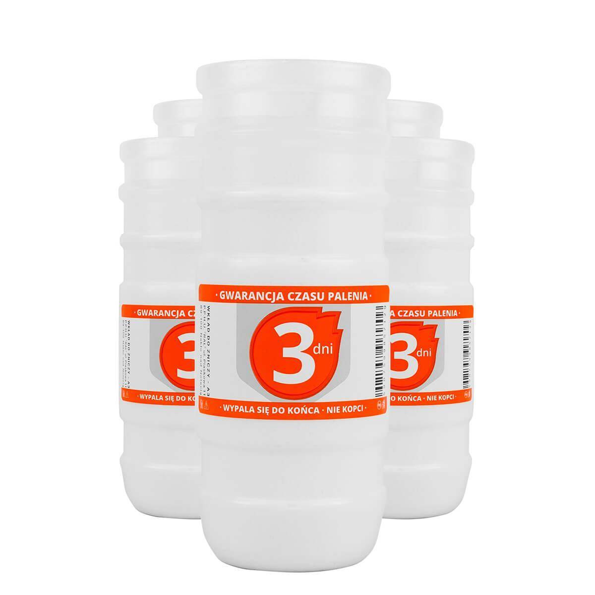 Wkład do zniczy 14 cm 3 dni A3 5 szt.
