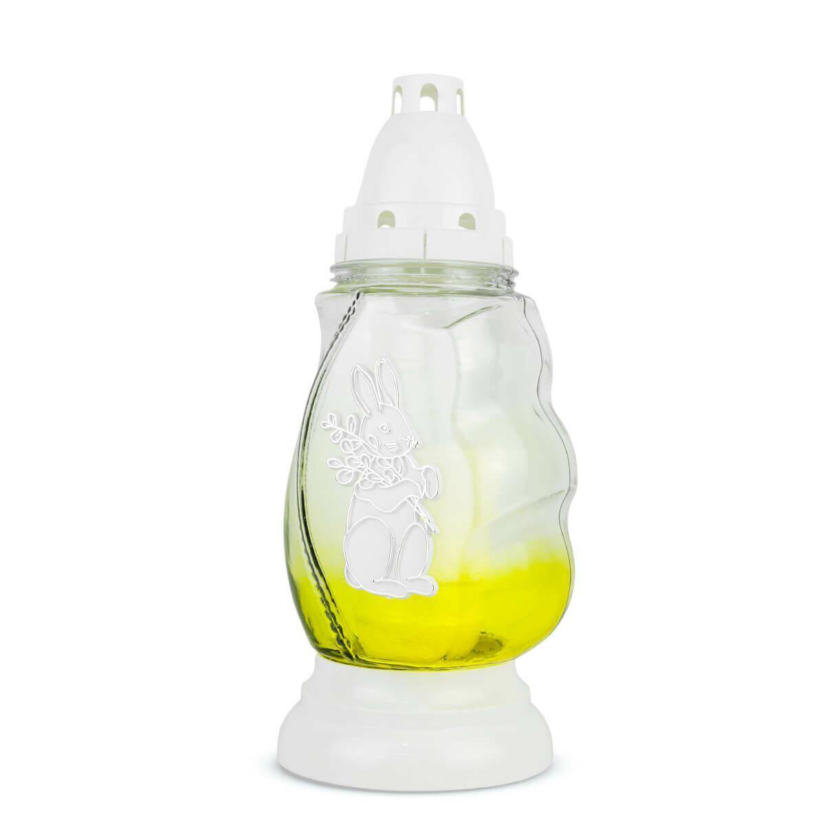 Znicz Wielkanocny Zając 28 cm Żółty