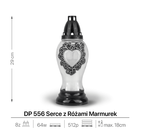 DP 556 Serce z Różami Marmurek (Zdjęcie 1)