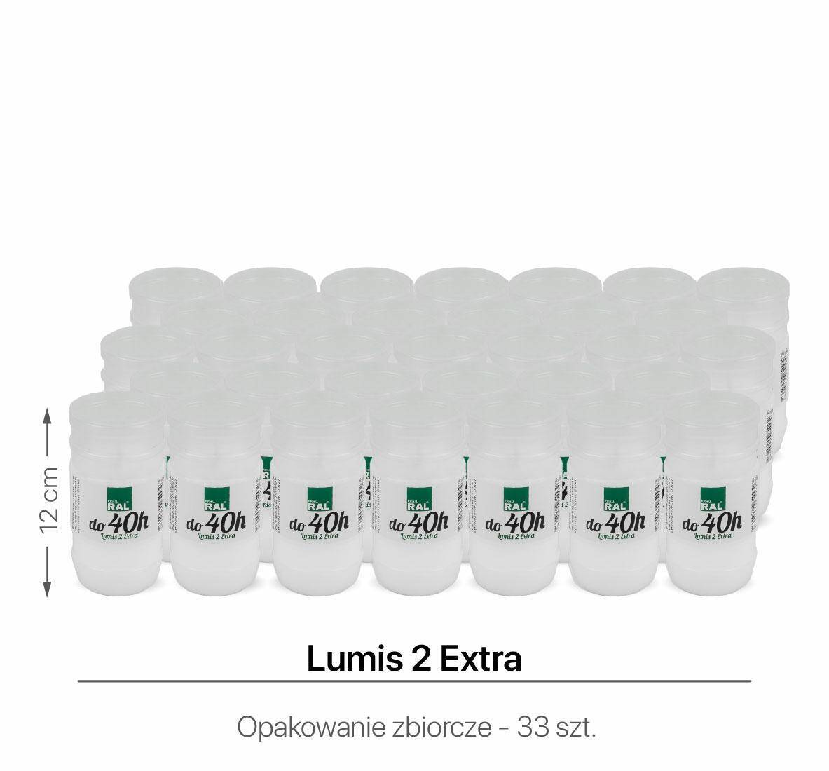 Wkłady do zniczy Lumis 2 Extra 12 cm (Zdjęcie 1)