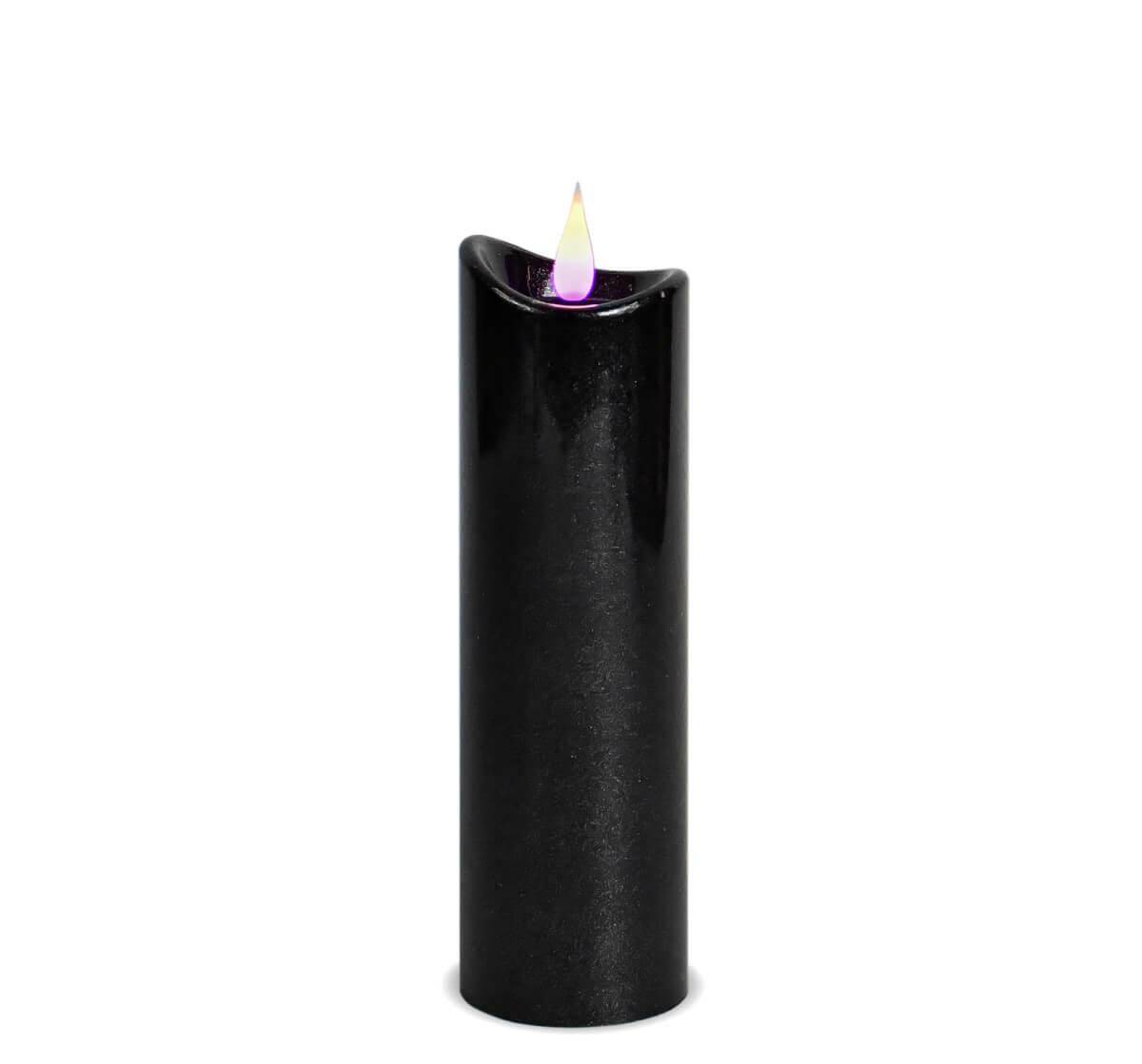Świeca Led Woskowana 17 cm Grafitowy