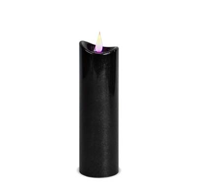 Świeca Led Woskowana 17 cm Grafitowy