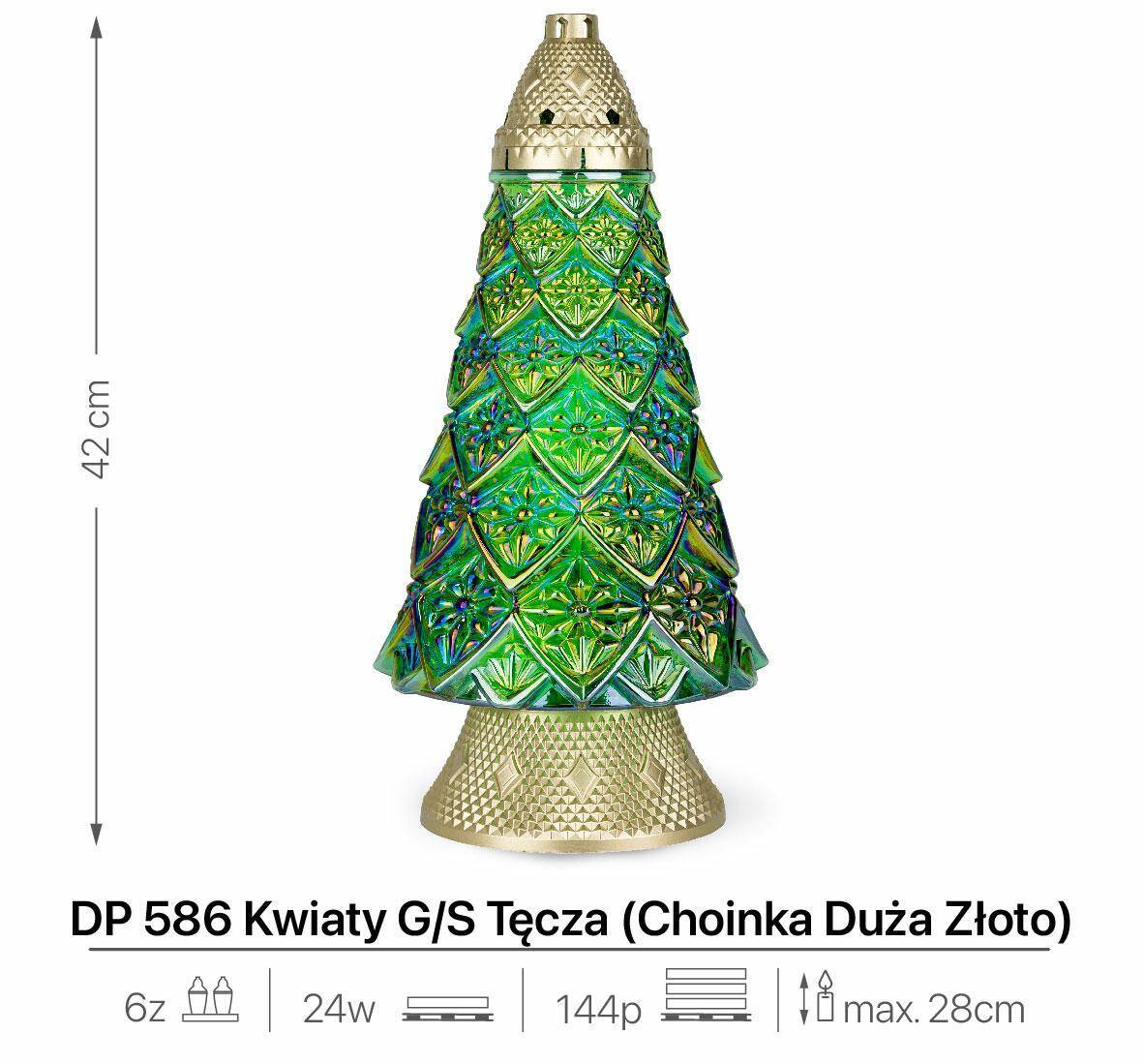 Znicz Choinka Duża DP586 Zielony 42 cm (Zdjęcie 2)