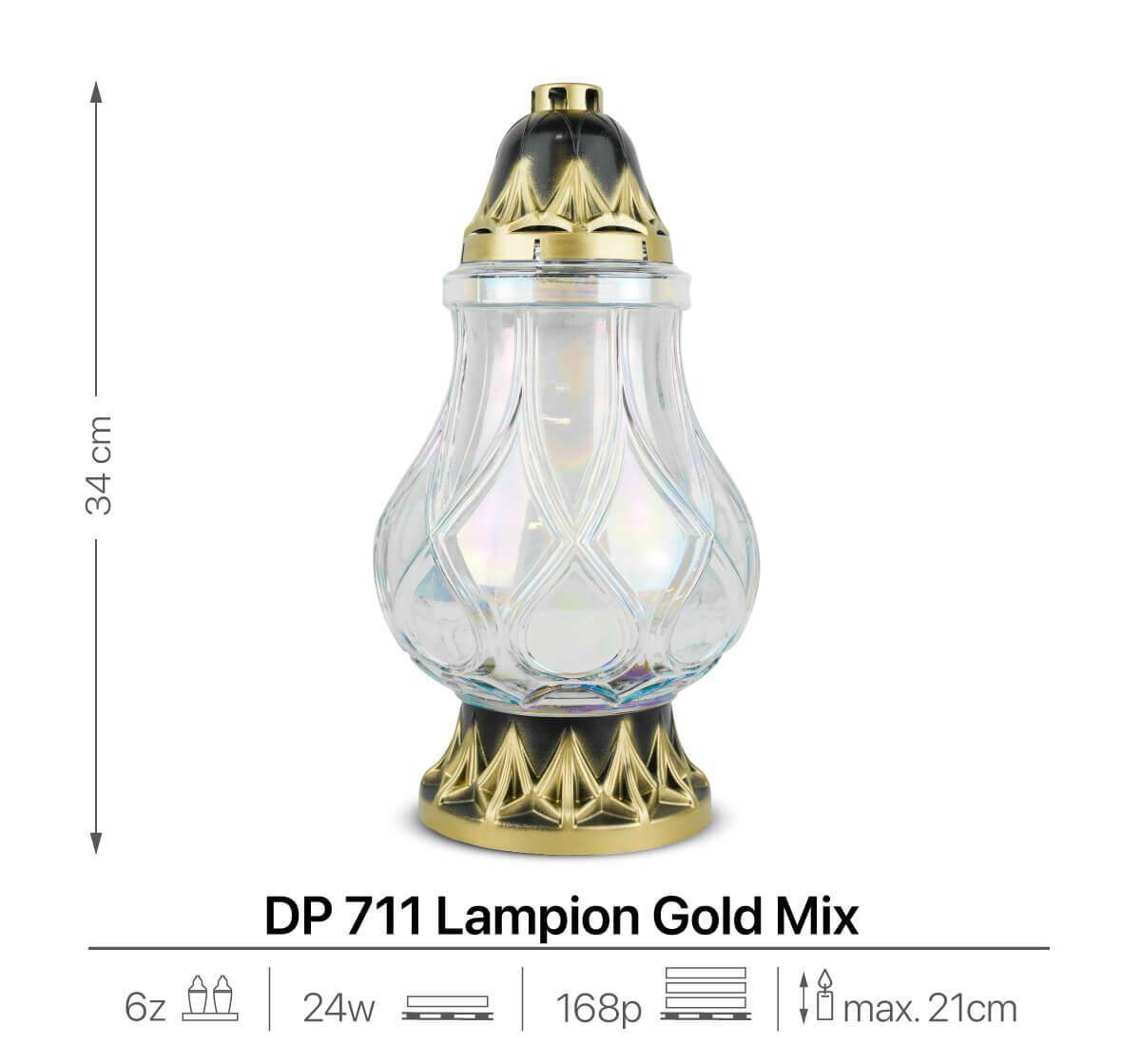 Znicz Artystyczny Lampion DP711 Złoty (Zdjęcie 2)