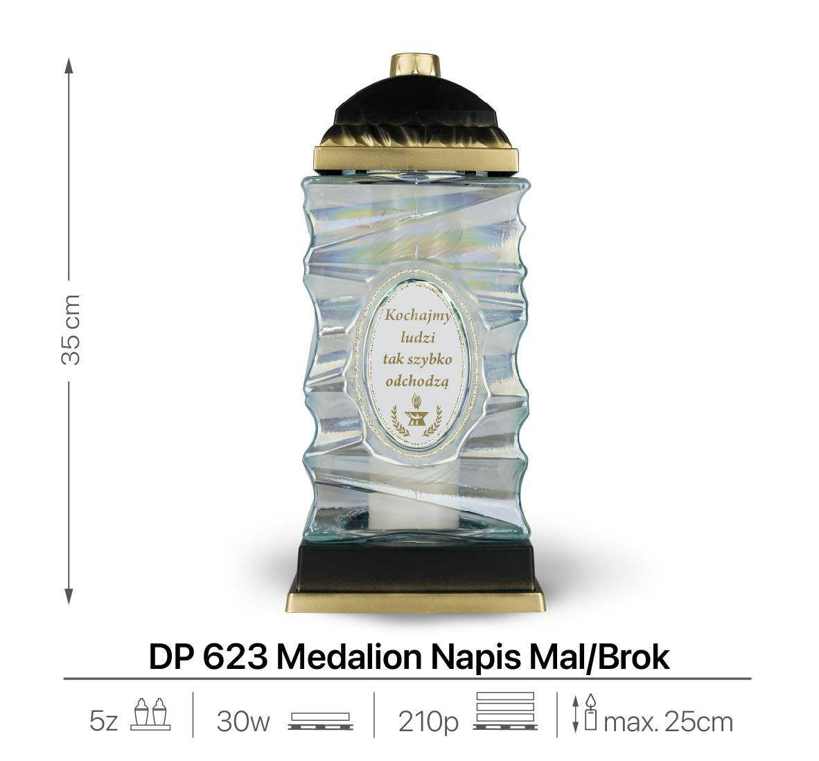 DP 623 Medalion Napis Mal/Brok (znicz) (Zdjęcie 2)
