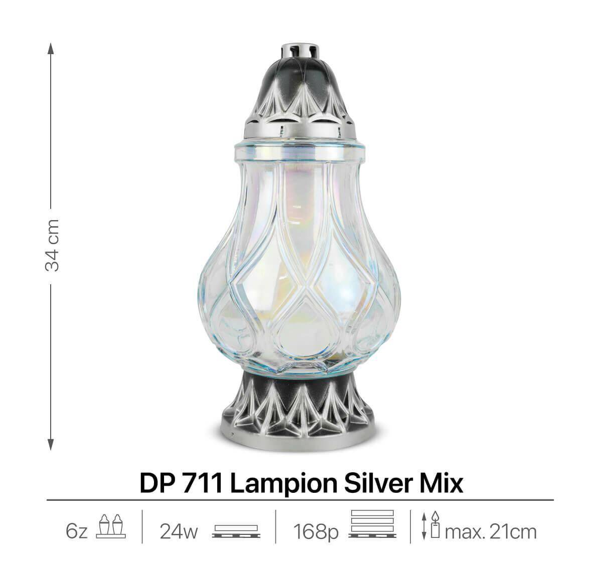 Znicz Artystyczny Lampion DP711 Srebrny (Zdjęcie 2)