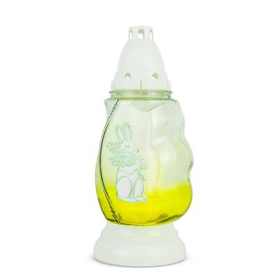 Znicz Wielkanocny Zając 28 cm Żółty