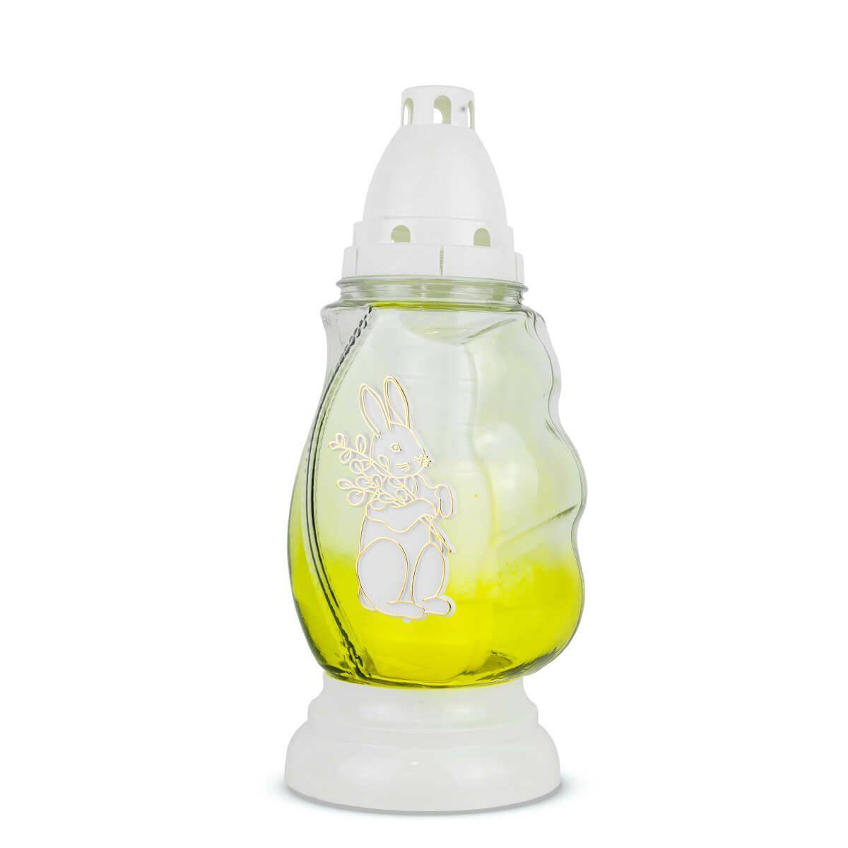Znicz Wielkanocny Zając 28 cm Żółty