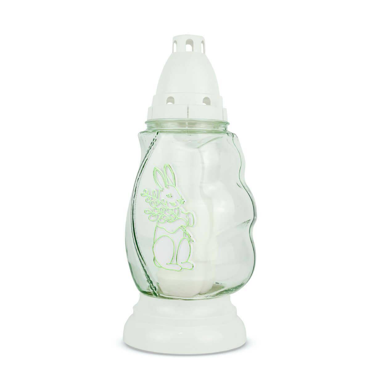 Znicz Wielkanocny Zając 28 cm Biały