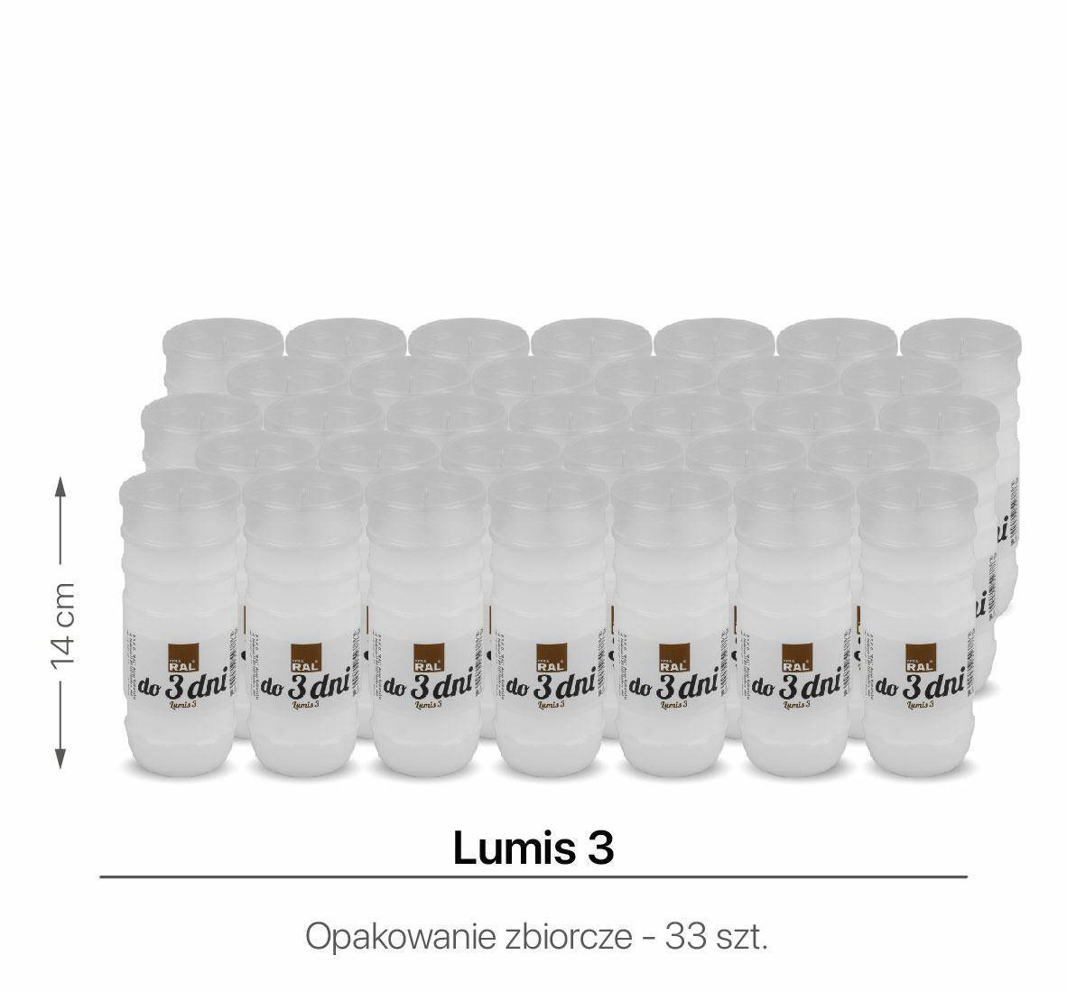 Wkłady do zniczy Lumis 3 14 cm