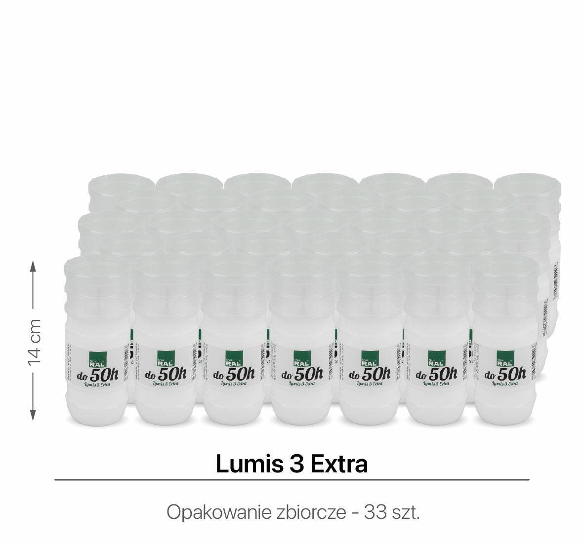 Wkłady do zniczy Lumis 3 Extra 14 cm