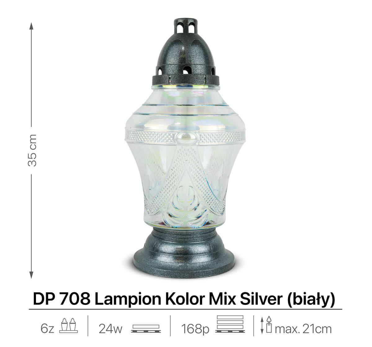 Znicz Artystyczny Lampion DP708 Biały (Zdjęcie 2)