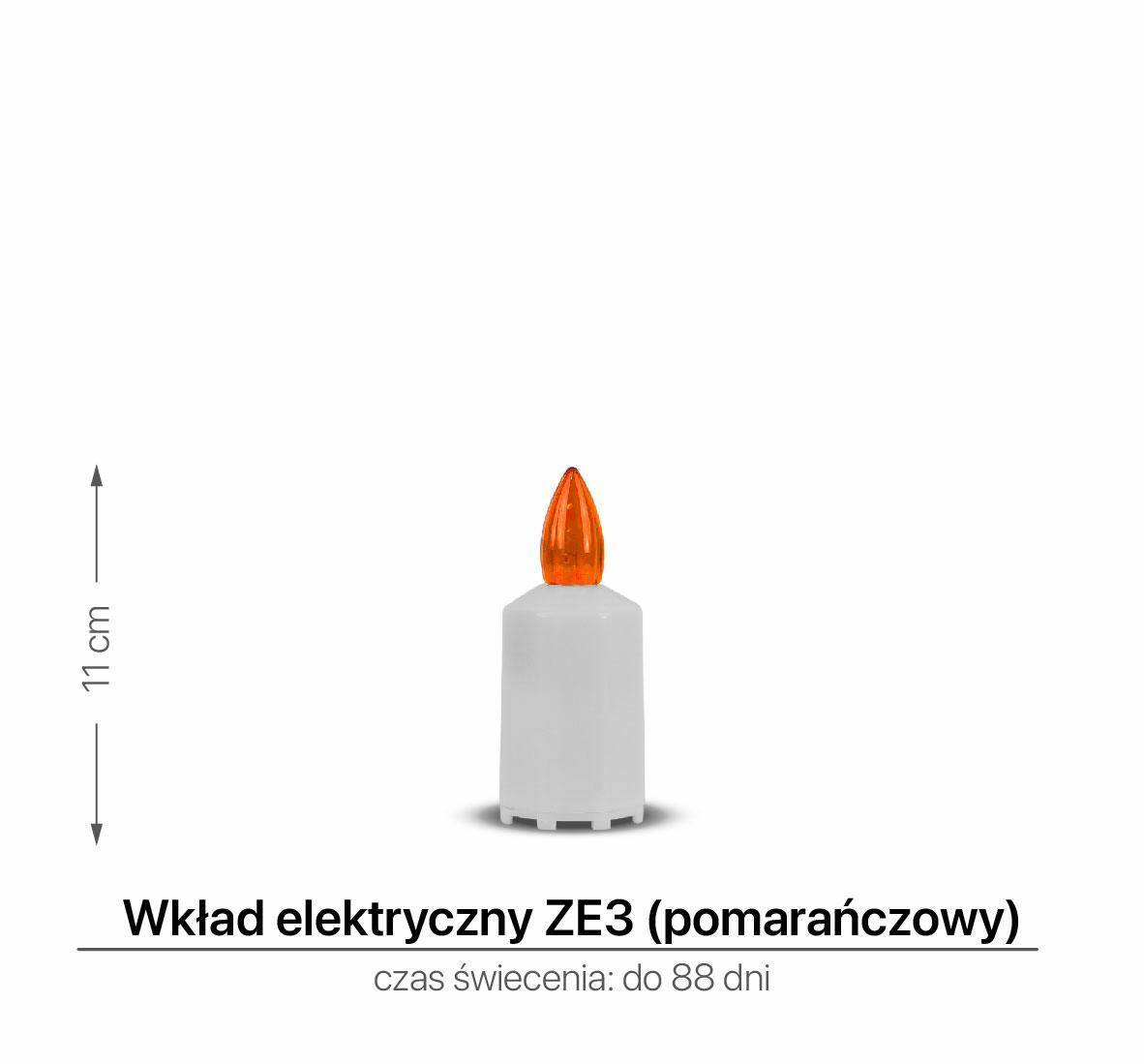 Wkład Elektryczny LED 11 cm Pomarańczowy (Zdjęcie 2)